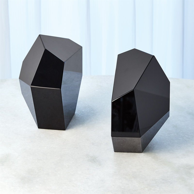Crystal Bookend, Black