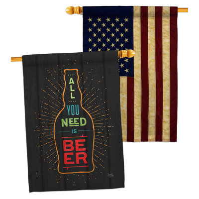 Double Sided 40'' H x 28'' W Polyester House Flag