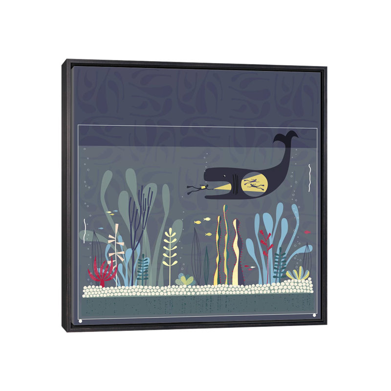 « The Fishtank » par Nic squirrell-impression, H 37 po x l 37 po x P 1,5 po, Toile avec cadre noir patiné, Pas de tapis