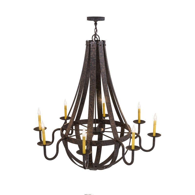 Lustre empire 8 lumières façon bougie