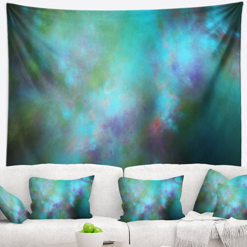 Tapisserie bleu ciel abstract perfect starry, H 50 po x l 60 po