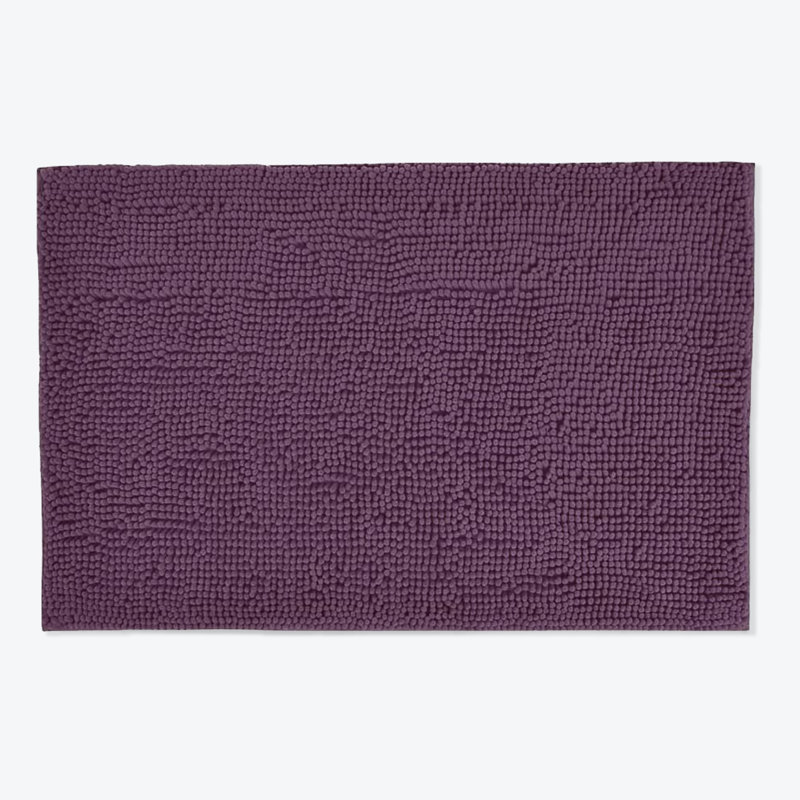Centreville Chenille Non Slip Bath Mat, 90cm L x 60cm W, Light Grey