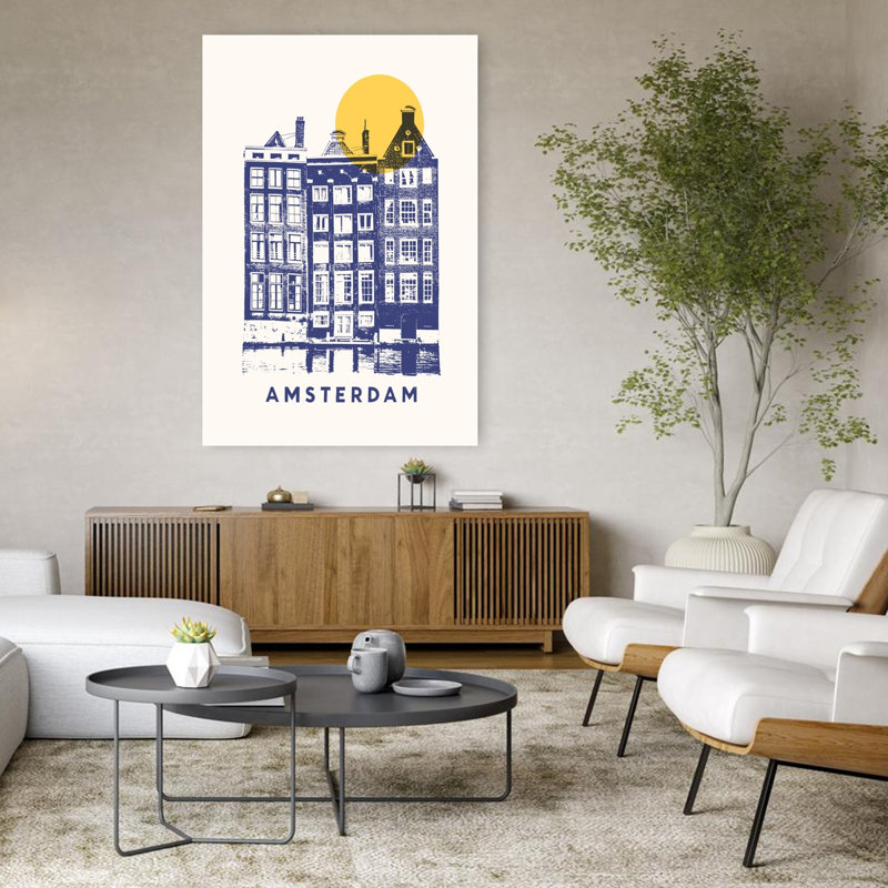 Art contemporain rétro, H 48 po x l 32 po
