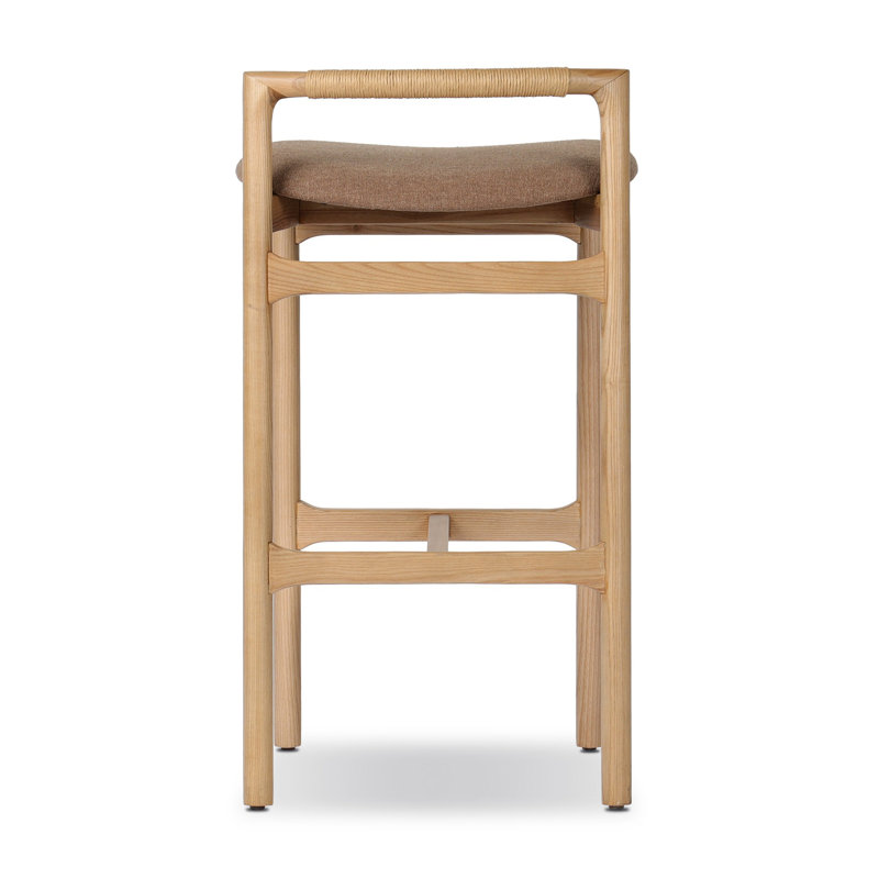 Baden Stool, Bar Stool (30" Seat Height), Antwerp Cafe/Line Blend, Toasted Ash