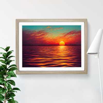 Hopeful Ocean Sunset - Single Picture Frame Print