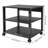 3-Tier AV Media Stand With Lockable Wheels, Movable Audio Tower With Corner Shelf For Record Player