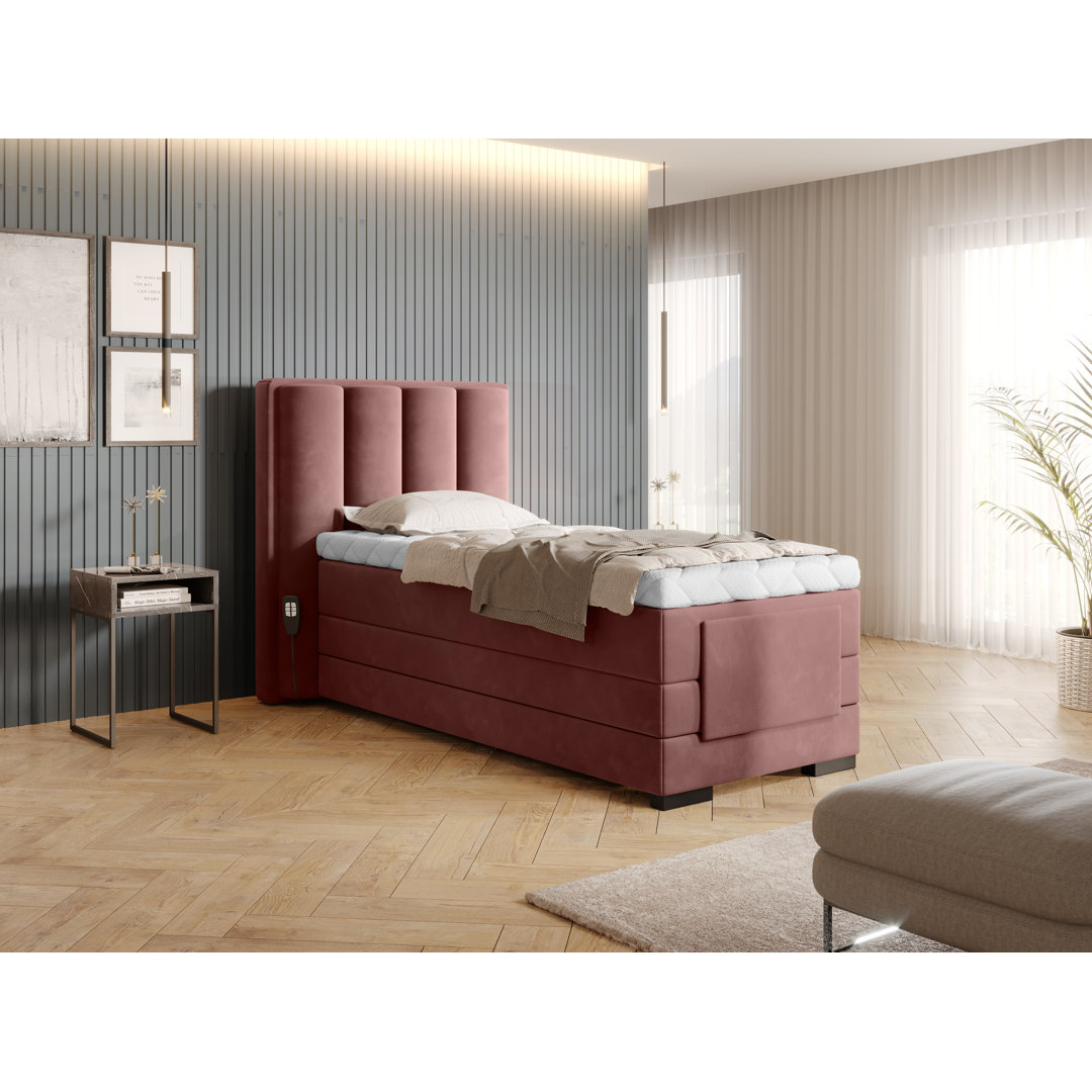 Elektrisch verstellbares Boxspringbett Ashli mit Topper