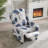 29.16" Wide Floral Print Upholstered Push Back Recliner with Classic Wing Back-1626273289