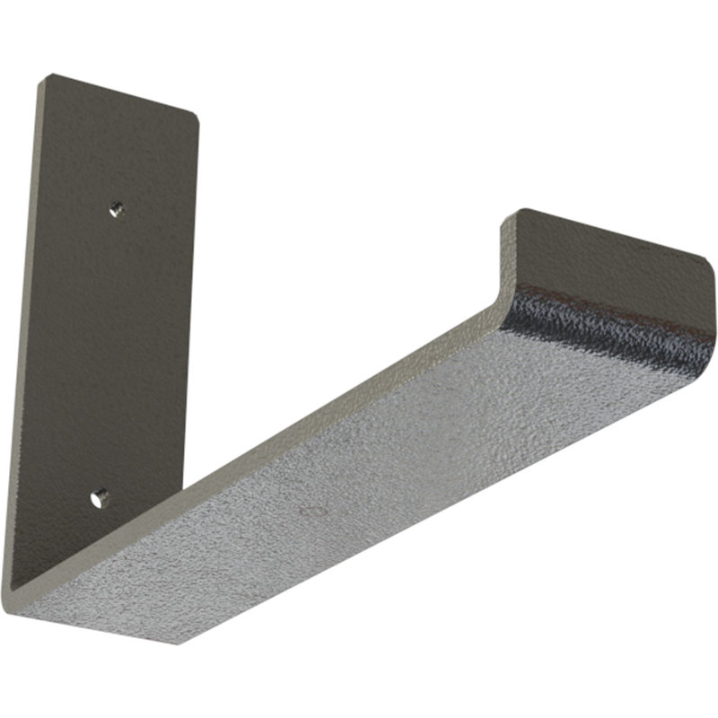 Support de tablette en acier, Gris martelé, H 5 po x l 2 po x P 10 po