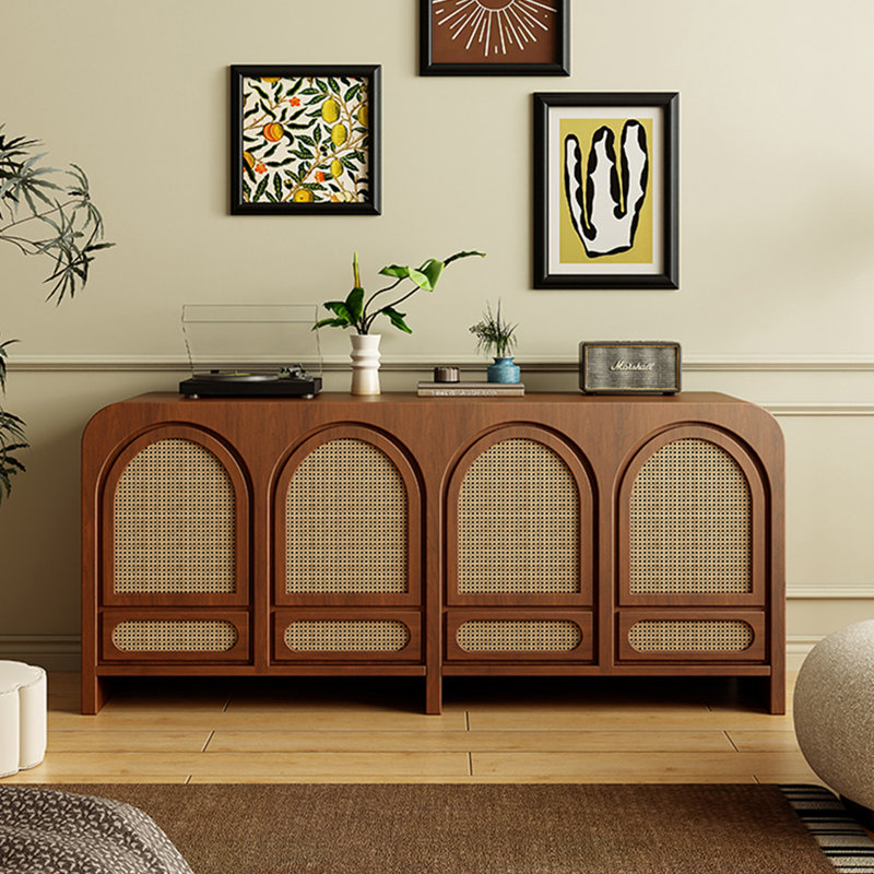 Armoire de rangement rétro en bois massif French Sideboard