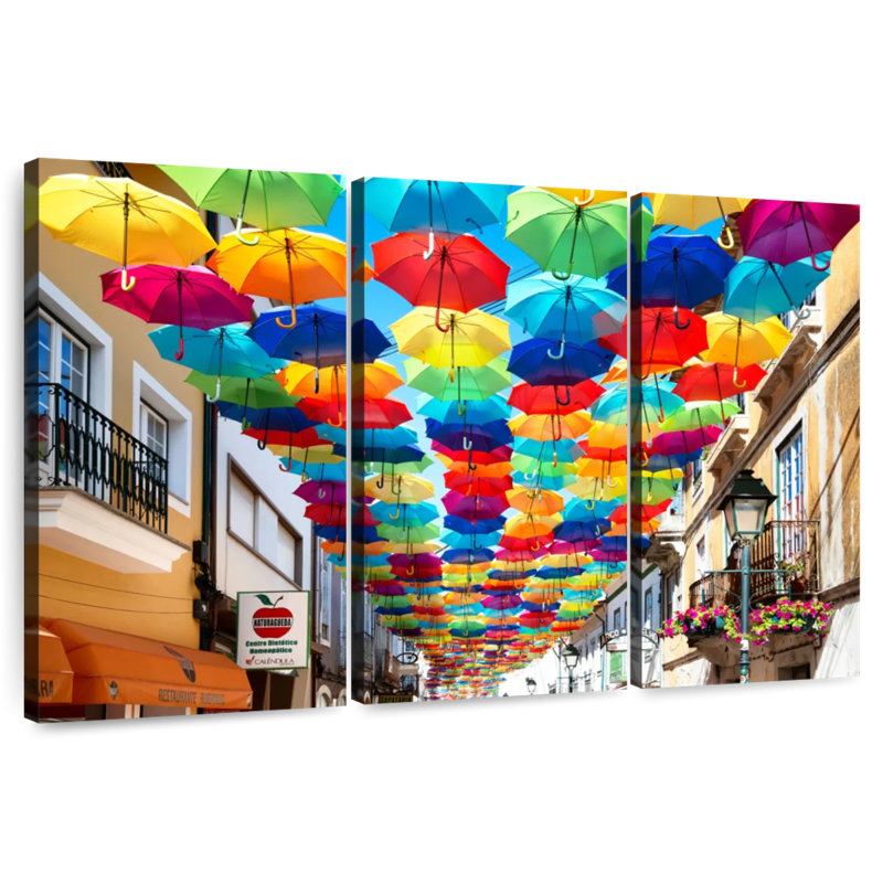 Sebbie Colourful Umbrellas II, 20" H x 33" W
