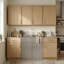 Ensemble d'armoires de cuisine en bois de frêne moderne avec deux armoires de base de 18 po avec tiroirs, deux armoires murales de 18 po et une armoire murale de 24 po, compatible avec lave-vaisselle de 24 po, placage de chêne blanc