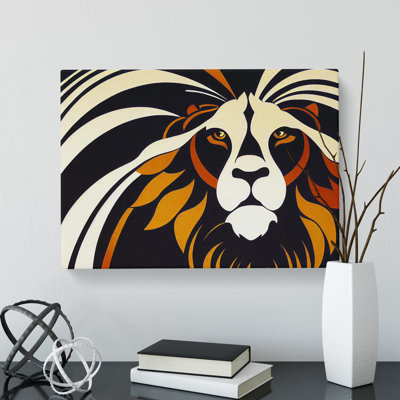 Deco Lion Vol.2 - Wrapped Canvas