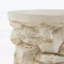 Table d'appoint beige ronde en faux pierre MGO, table d'appoint pré-assemblée non-KD, capacité de poids de 80 lb, table de tabouret en pierre rustique pour l'intérieur et l'extérieur