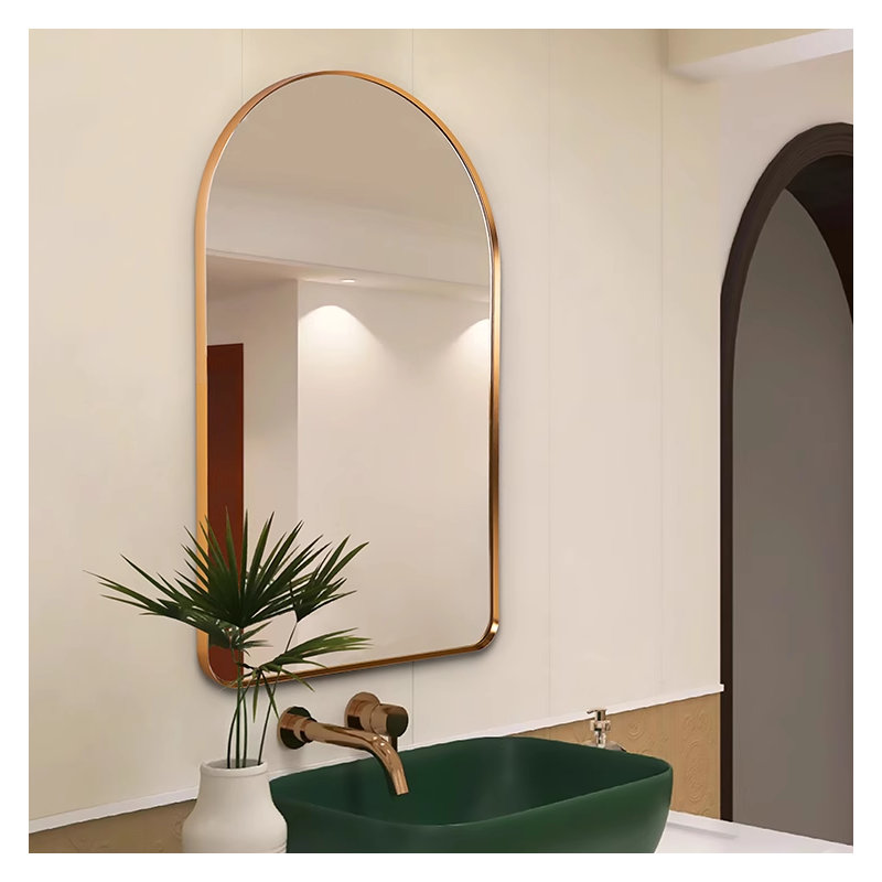 Miroir de salle de bain Bayze, 31,5 po x 19,5 po, Doré