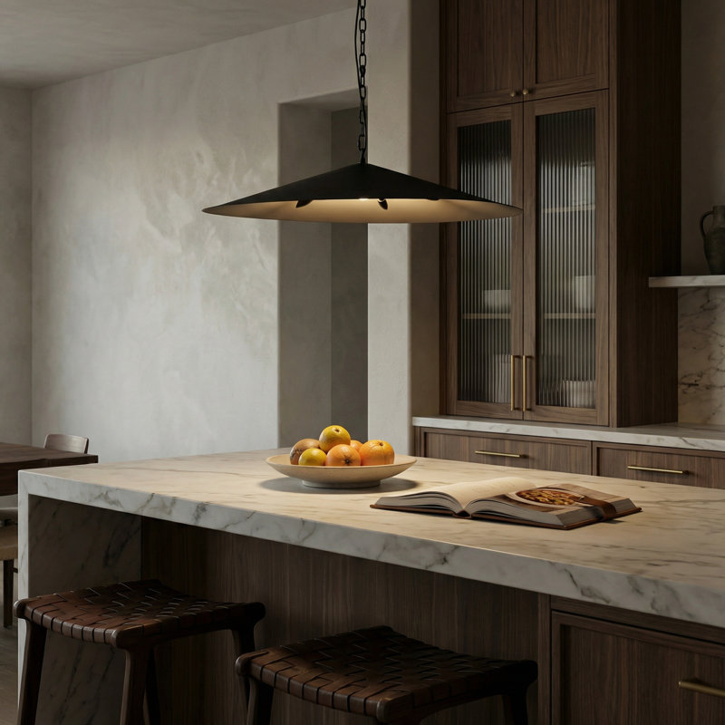 Luminaire suspendu simple noir mat à 4 lumières Lark