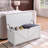 Storage Chest,Storage Bench,Retro Toy Box Organizer ,Entryway Storage Bench With 2 Hinges,Easy Assembly-1162596340