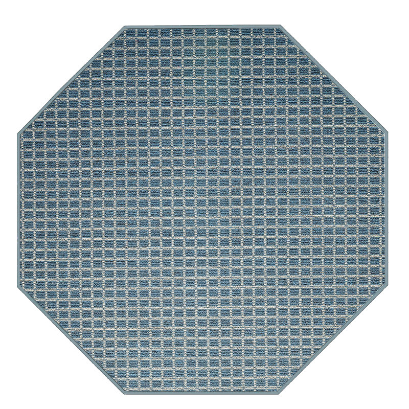Tapis bleu marine intérieur / extérieur Immy, Octogone 7 pi