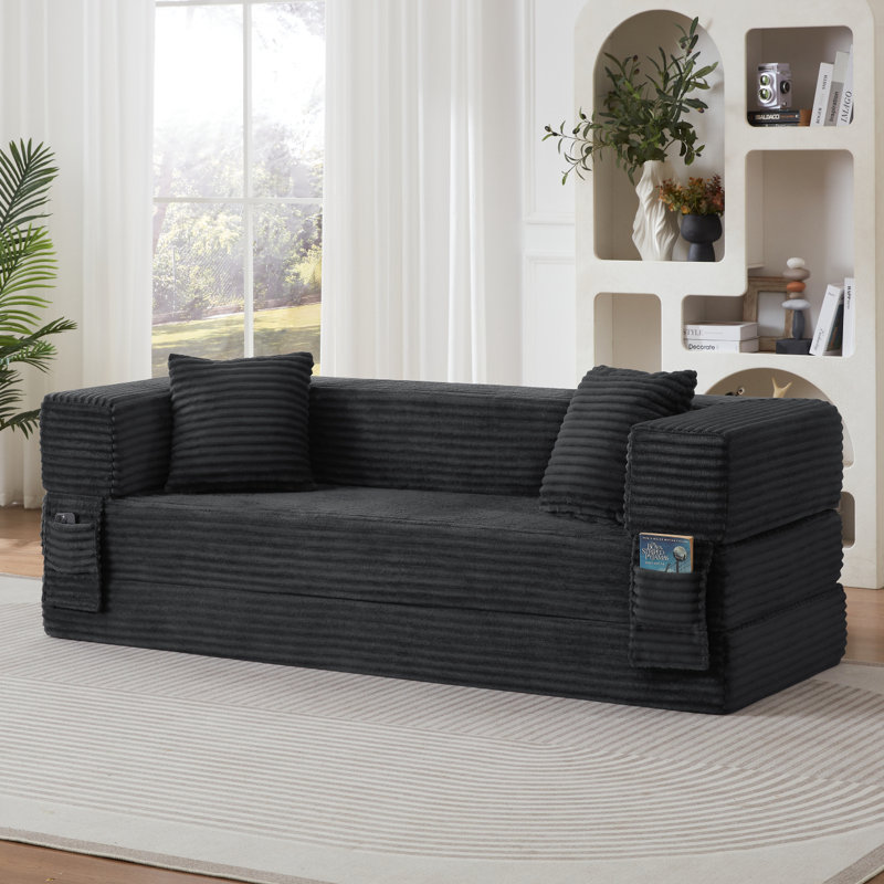 Canapé moderne en corde avec une apparence élégante, un design carré classique, une conception unique à deux niveaux, convertible en lit, idéal pour les appartements et les grands espaces.