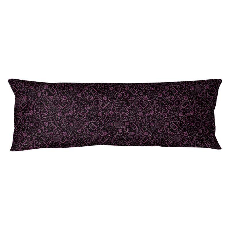 Coussin lombaire rpg, Bourre en polyester, Noir / Rose