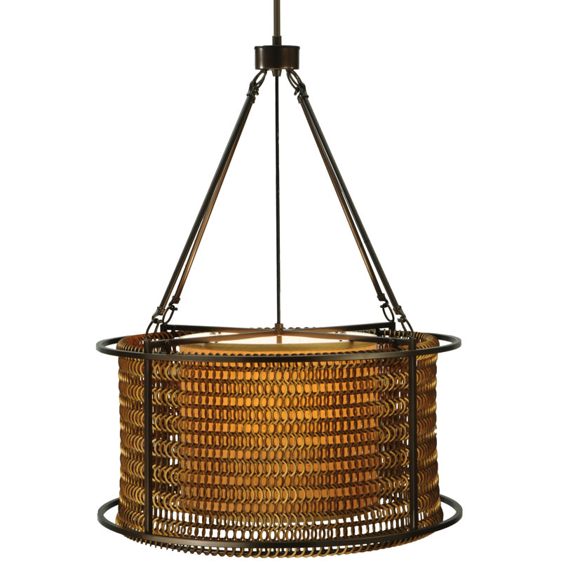 Greenbriar Oak 4 - Light Chandelier, 49" H x 24" W x 24" D