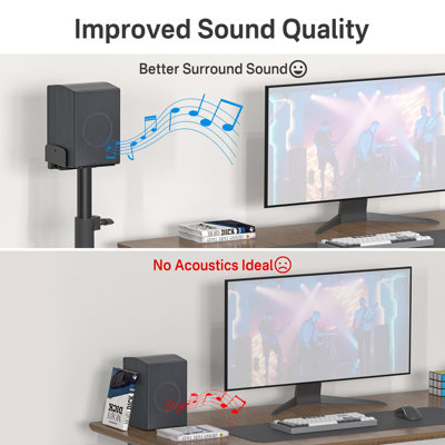 Heavy Duty Universal Bookshelf Speaker Stands