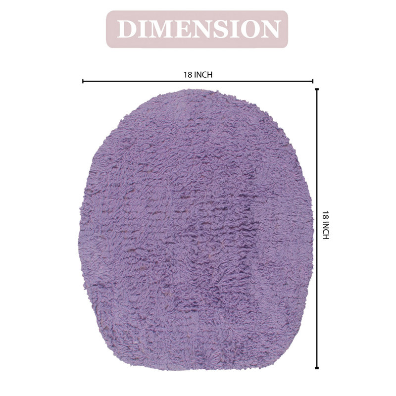 Couvercle de toilette 100% coton, Mauve