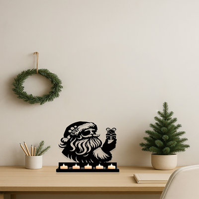 Vintage Iron Candle Holder, Candle Holder Category, Rustic Farmhouse Style Intricate Silhouette, Durable Lightweight Iron Festive Decor For  Table Mantel Home Holiday Centerpiece