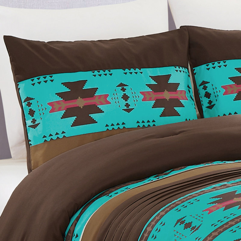 Polyester Box Stitch Log Cabin Comforter, King Comforter + 2 Standard Shams