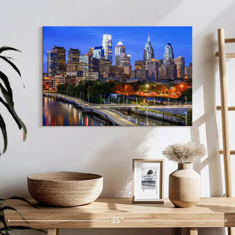Ravi Philadelphia Blue Hour, 16" H x 24" W