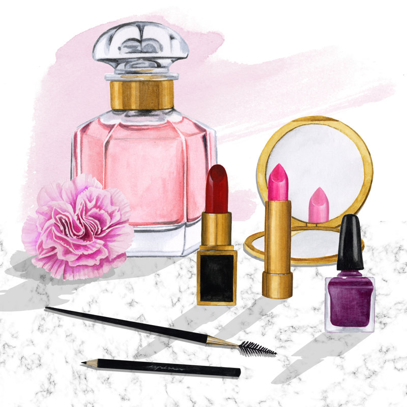 " Makeup Counter I " by Grace Popp Painting Print, 30" H x 30" W  