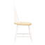 Chaises rustiques (4) - brun naturel et blanc, salle à manger élégante (de 4) et style blanc