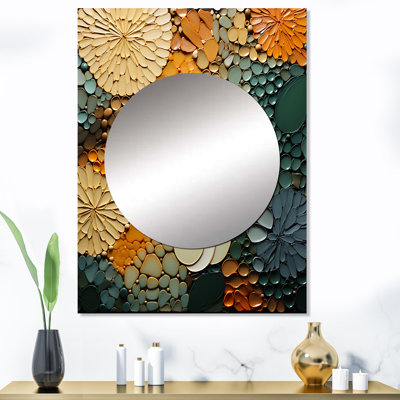Macle Hardedge Art Earthy Euphony VI - Hard Edge, peinture murale unique, miroir