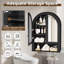 Armoire murale arquée avec portes en miroir et tablettes réglables pour la salle de lavage-53528096
