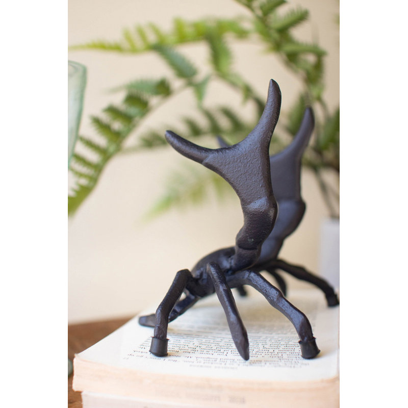  Porte-bouteilles en forme de crabe en fonte (lot de 2) L 7 po noir mat décor bord de mer