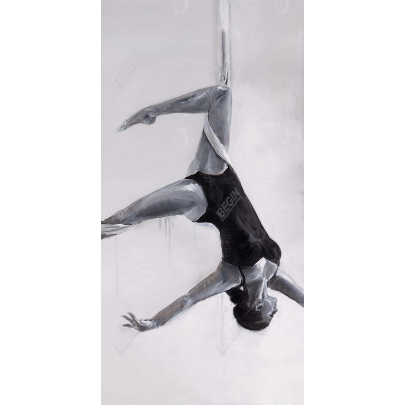 Danseuse sur soie aérienne - Loisirs, décoration sur toile de salle de bain