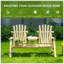 Chaise 2 places Adirondack en bois, banc de patio avec table, fauteuil d'extérieur pour causeuse, véranda, terrasse, terrasse-118043508