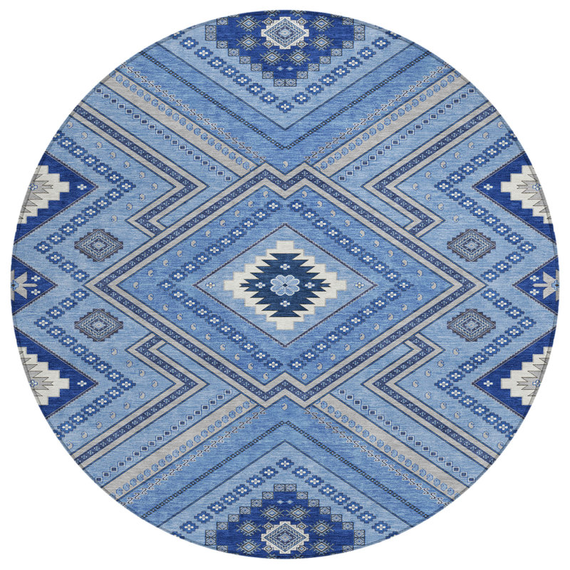 Tapis intérieur / extérieur Chayden Chantille ACN1010, Rond 8 pi