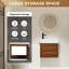 Meuble-lavabo mural avec lavabo en céramique et porte simple à fermeture en douceur-1165533491