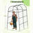 Garden Arch Trellis For Climbing Plants, 90.6 In. Tall Metal Garden Arch With Nylon Netting & Plant Ties, Outdoor Garden Trellis For Roses, Grapes, Cucumbers & Flowering Vines-1486020378