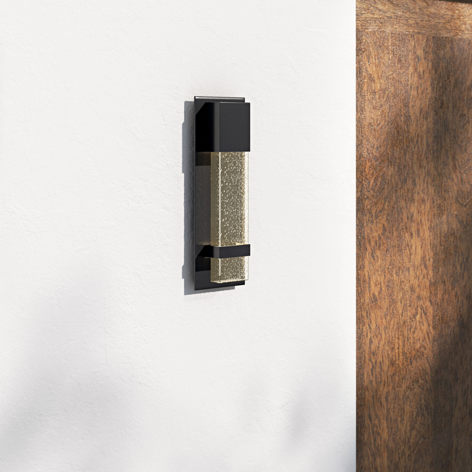Ayoka Single Light Novelty Outdoor LED Wall Light, 13.75" H x 4.75" W x 2.5" D