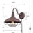 Industrial Vintage Rust Wall Light Fixture With Wire Cage, Gooseneck Design, Plug-In Or Hardwired
