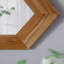 Miroir hexagonal 18,5 "x 18,5" avec cadre en bois naturel, décoration murale-1555193605