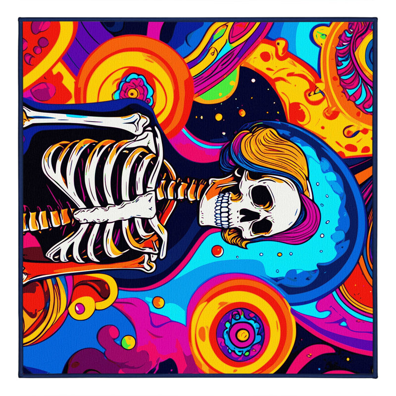 Solar Trance Rug, Square 4'