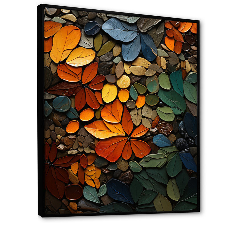 Hardedge " Hardedge Art Earthy Euphony III ", Black, 32" H x 24" W x 1" D