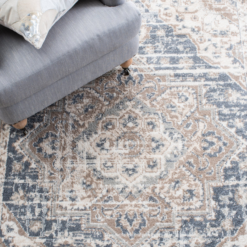 Tapis oriental beige / gris Gyle, Rectangle 2 pi 7 po x 5 pi