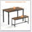 Dining Table Set, Bar Table with 2 Dining Benches, Kitchen Table Counter with Chairs
