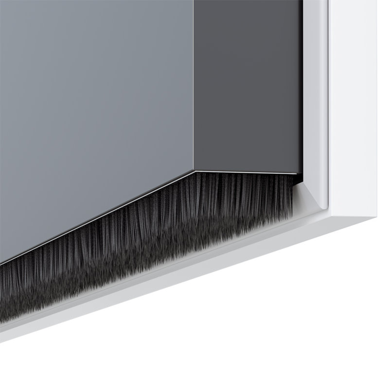 Argos Anthracite Zinc-Galvanized Steel Screen Door with Frosted Glass