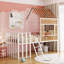 Lit mezzanine en métal avec fenêtre de toit-959739526