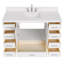 Meuble-lavabo simple 54,25 po avec plateau en quartz Abshire-94668881